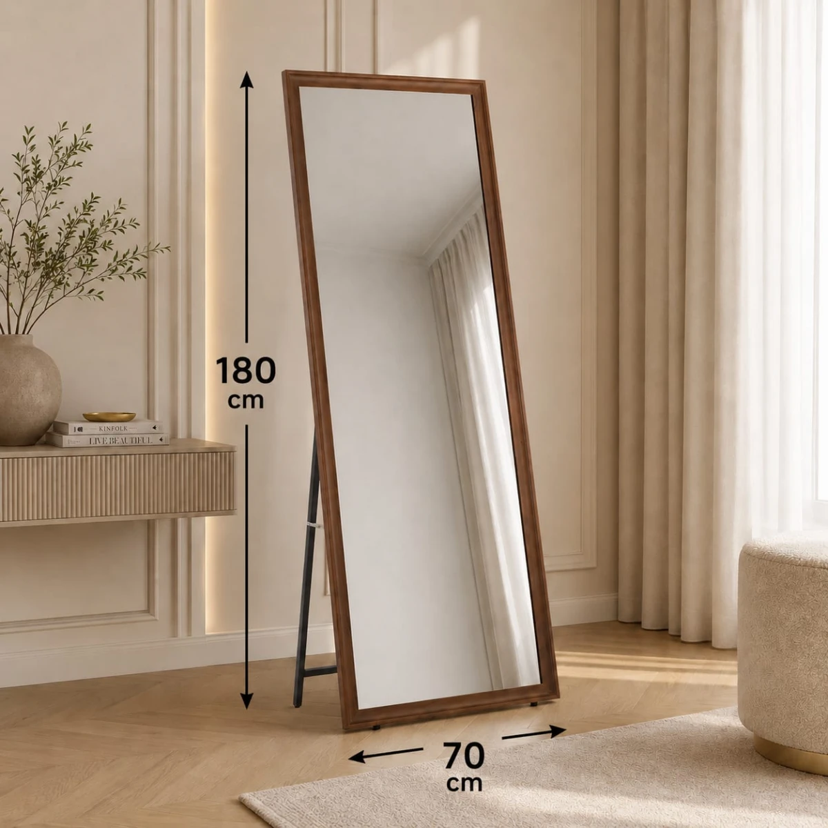 مراية ستاند  70*180 M12 COFFEE
