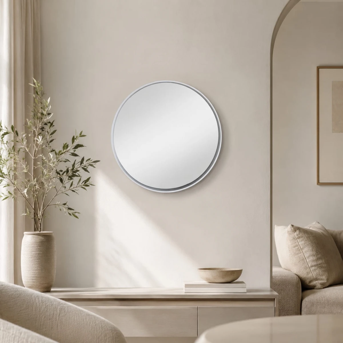 مراية دائري 70*70 M50 WHITE
