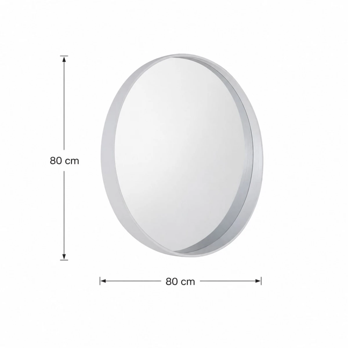 مراية دائري 80*80 M51 WHITE