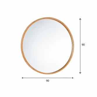 مرايا دائري مقاس 90*90 M07 WOOD
