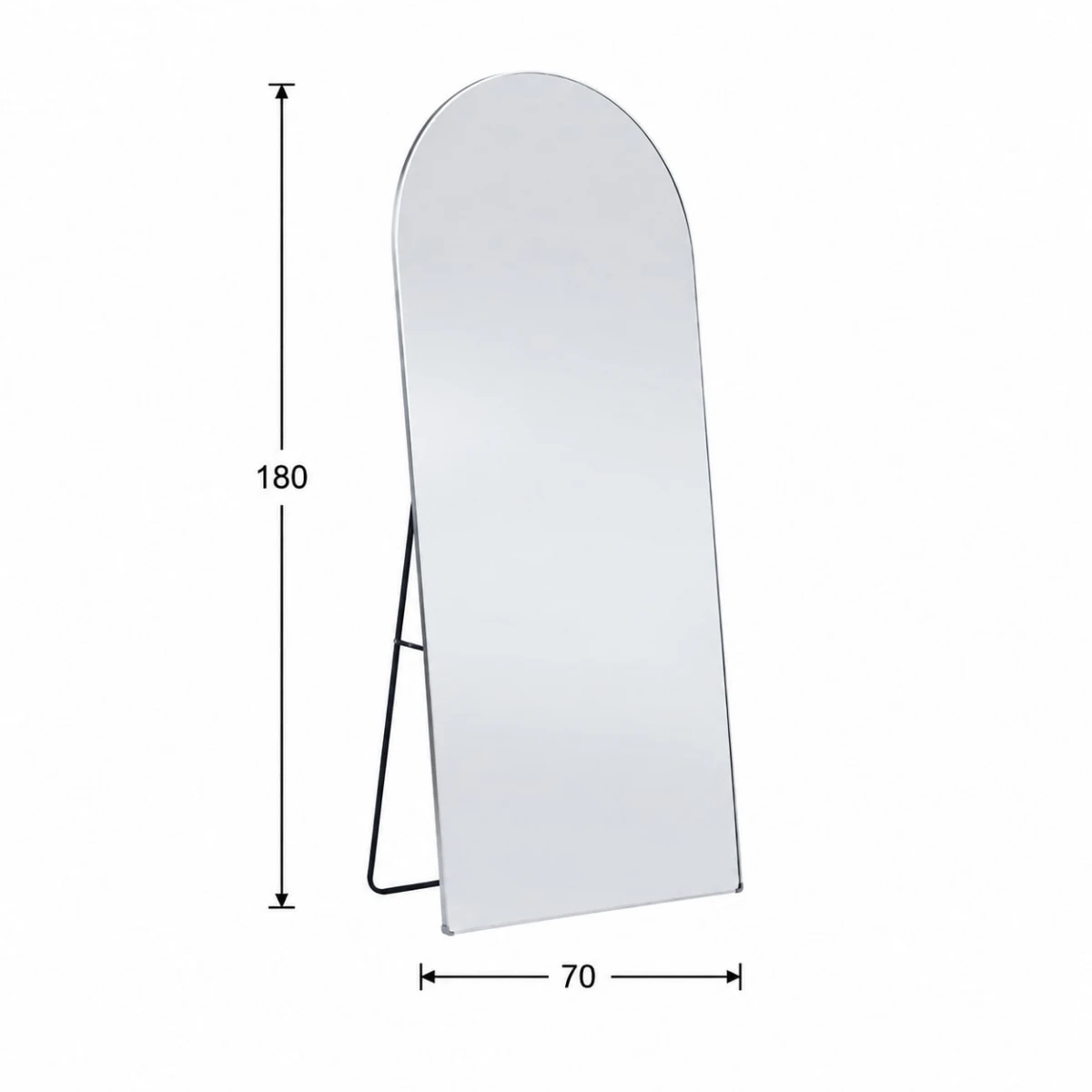 مرايا استاند 180*70 M34 SILVER