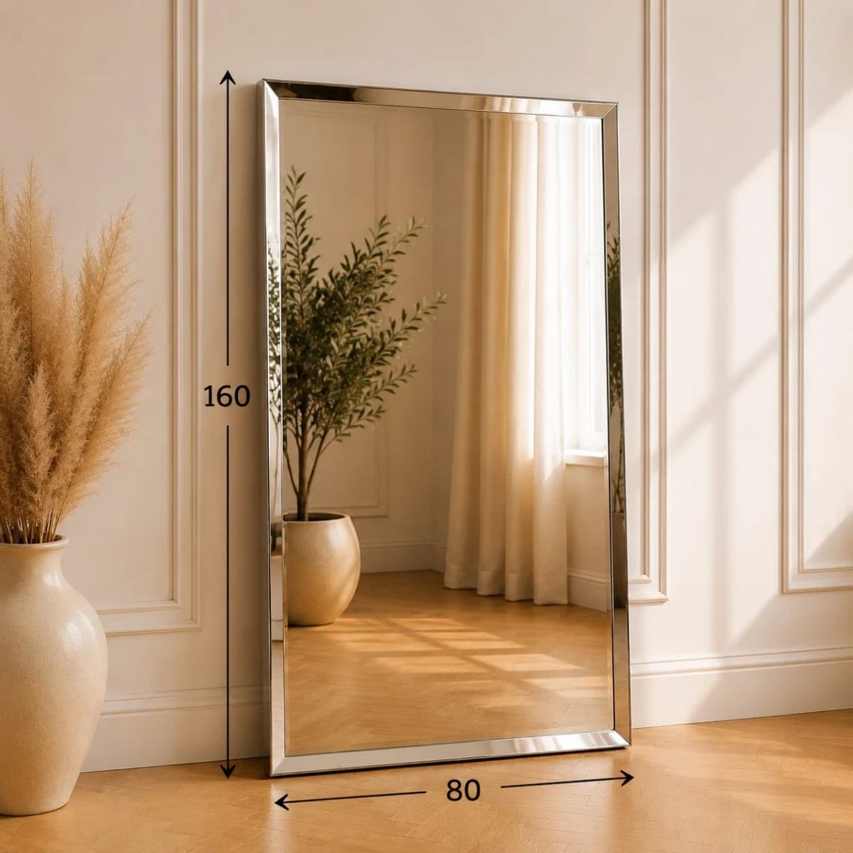 G مراية AM-S608 SILVER 160*80