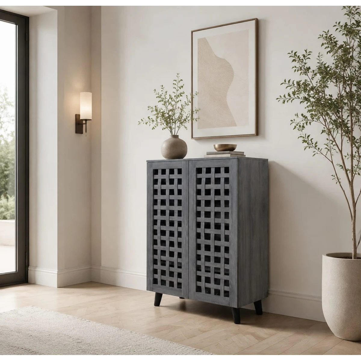 دولاب جزمه ماليزي 2باب SC-817 GREY