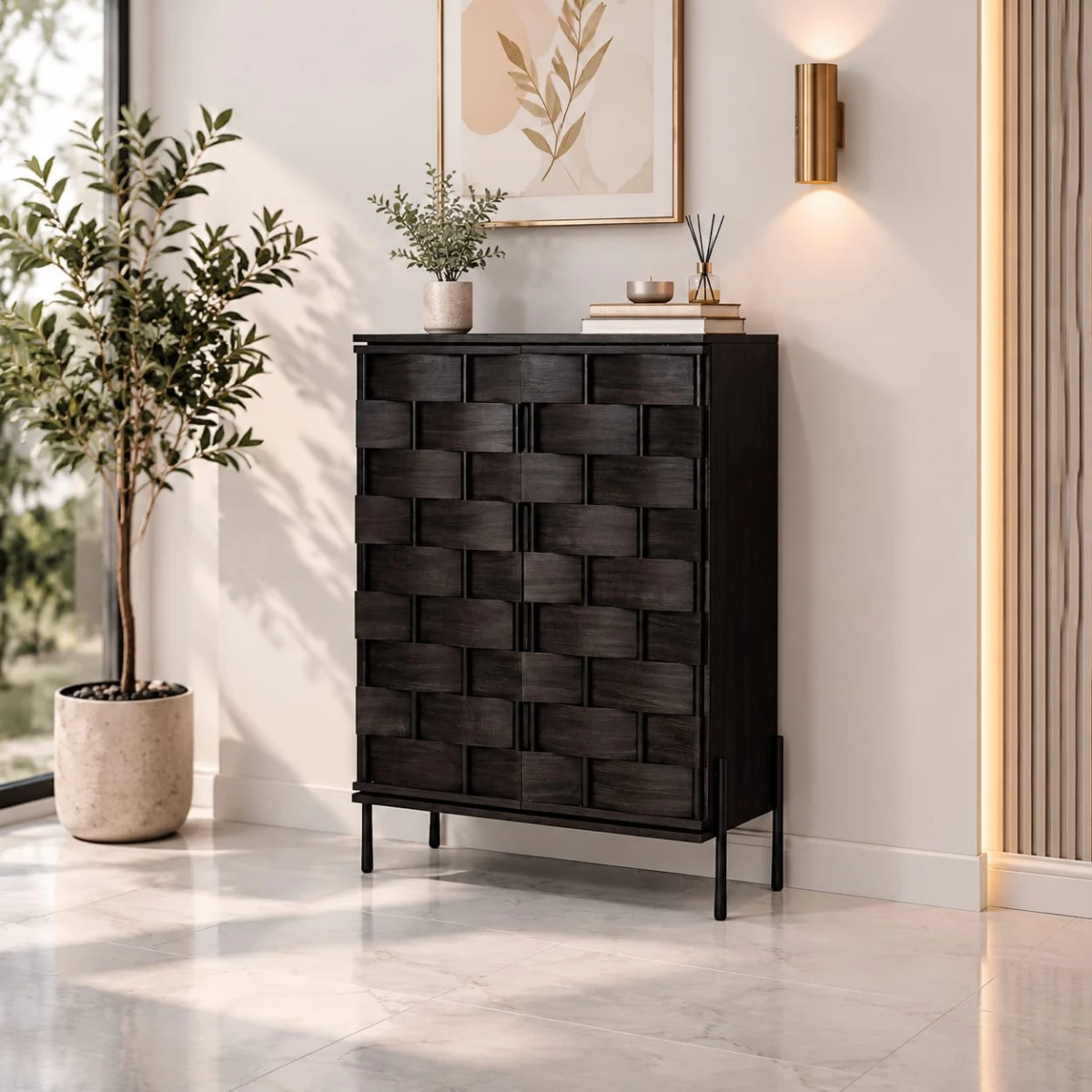 دولاب جزمه ماليزي 2باب SC301 WALNUT