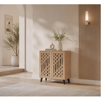 دولاب جزمه ماليزي 2باب 80 سم SC001 WOOD