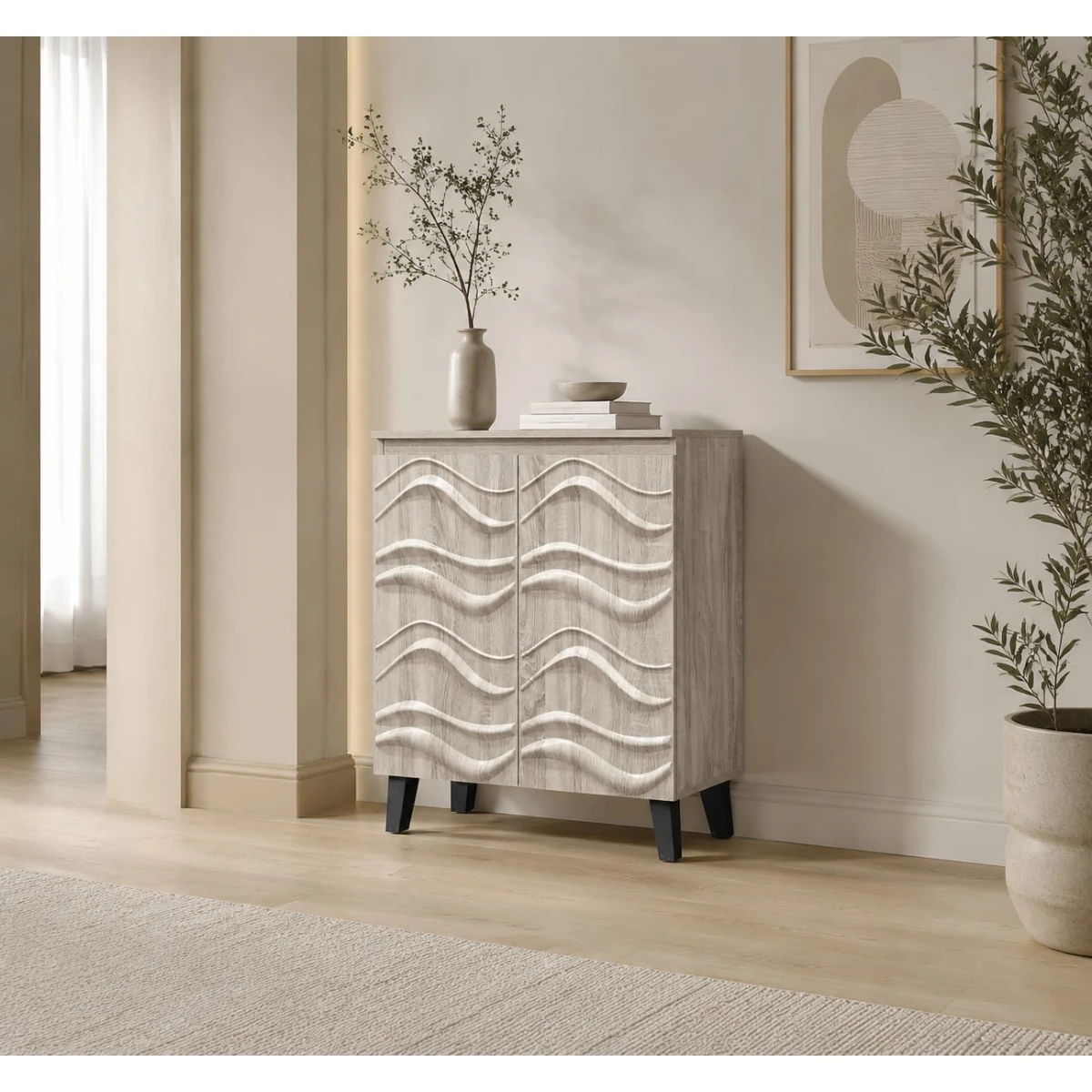 دولاب جزمه ماليزي 76سم SC-050 WOOD