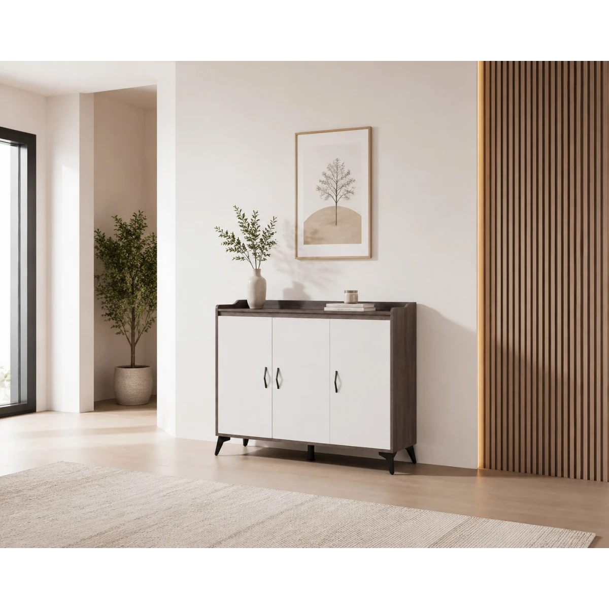 دولاب متعدد الاغراض جزمه 120سم SC-250 B.WHITE