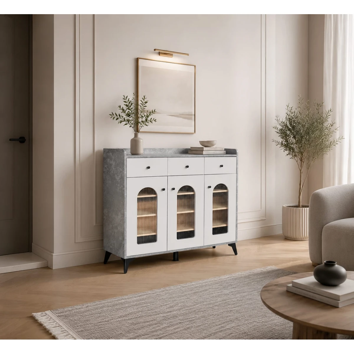 دولاب متعدد الاغراض مقاس 120 سم BF-05 GREY