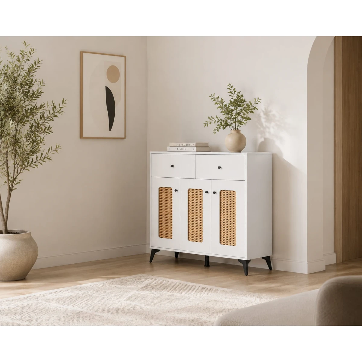 دولاب متعدد الاغراض مقاس 100 سم SC-033 WHITE