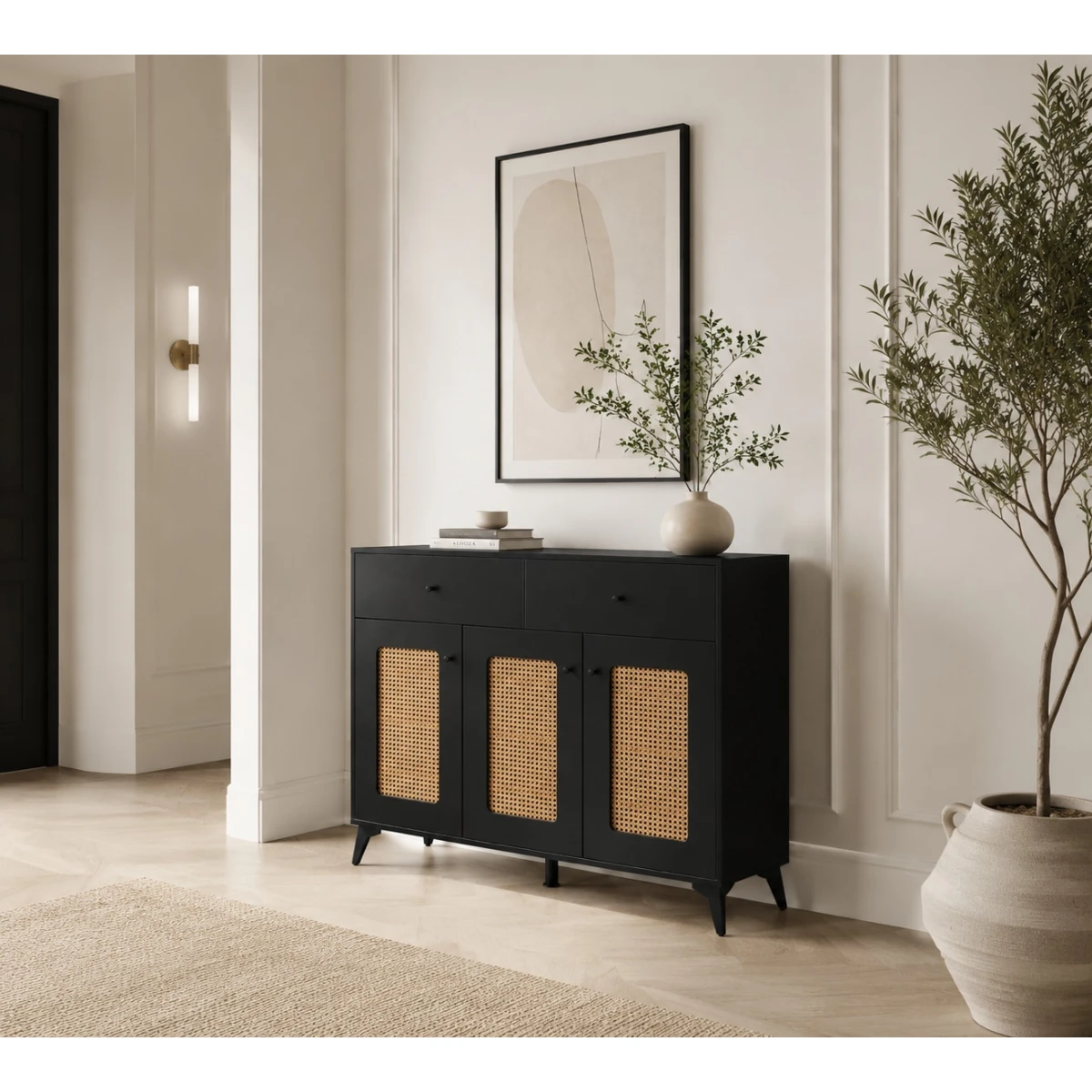 دولاب متعدد الاغراض مقاس 120 سم SC-034 BLACK