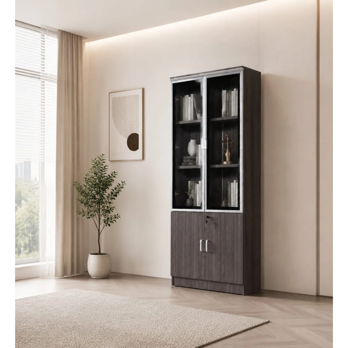 دولاب ملفات 2باب OW-110 TUNG WOOD(grey)