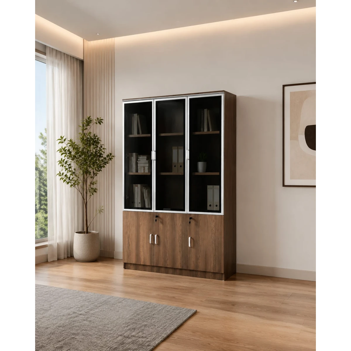 دولاب ملفات 3باب OW-110 WALNUT(brown)