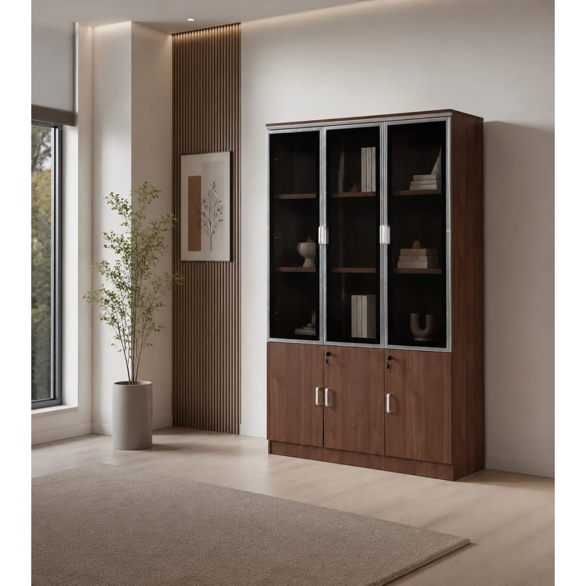 دولاب ملفات 3باب OW-110 LIGHT WALNUT(l.brown)