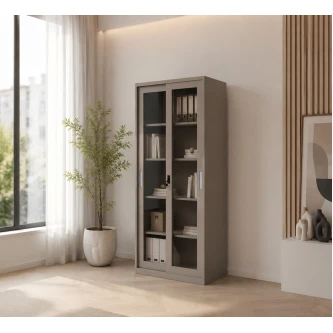 دولاب مكتبي حديد مقاس 185*85 OW-001 BEIGE