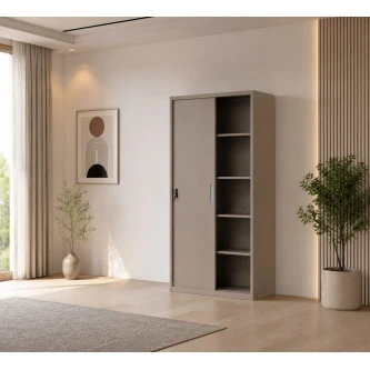 دولاب مكتبي حديد مقاس 185*85 OW-003 BEIGE
