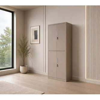 دولاب مكتبي حديد مقاس 185*85 OW-009 BEIGE