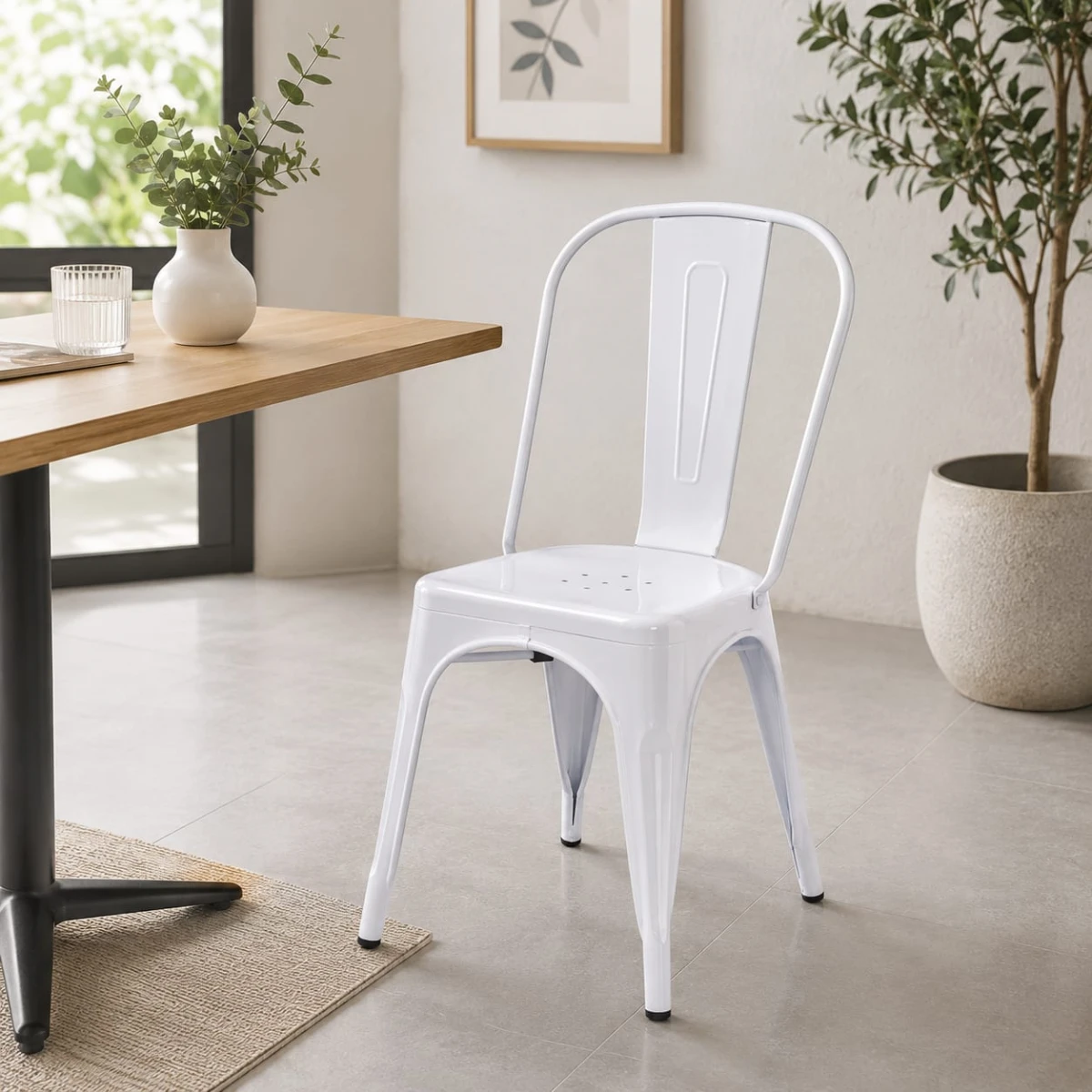كرسي مفرد حديد M-503 WHITE