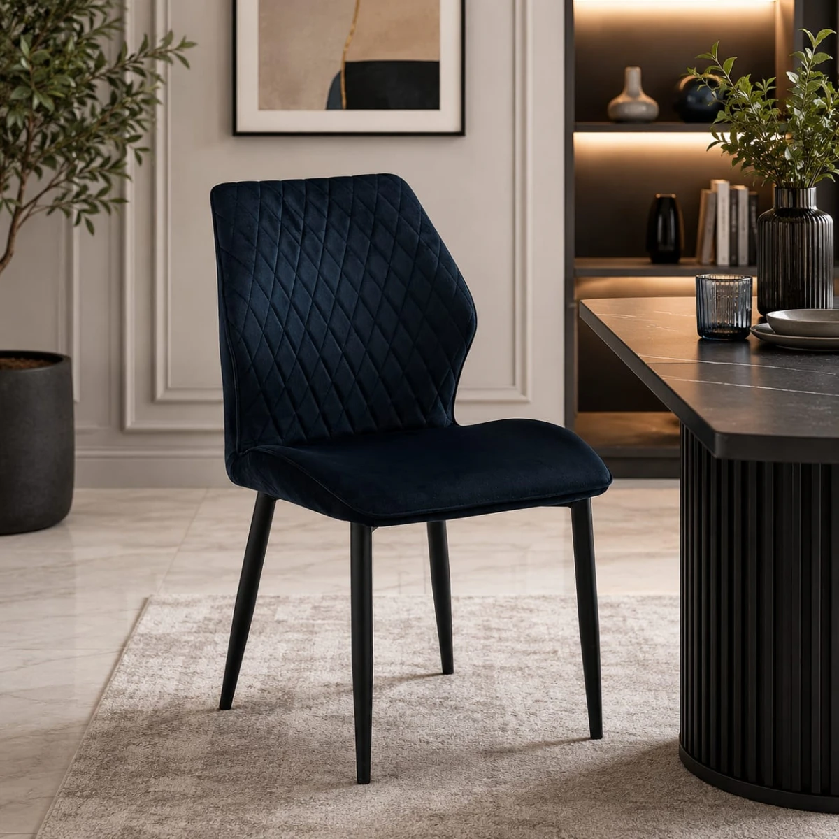 كرسي مفرد مخمل C-002 BLACK