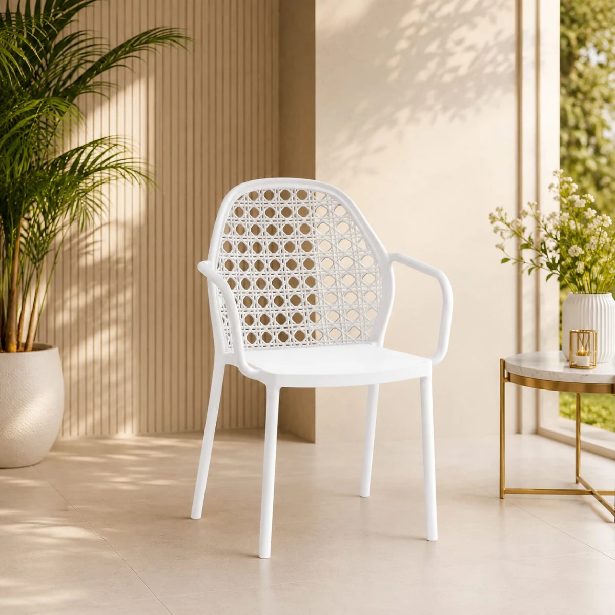 كرسي بلاستيك مفرد P-42 WHITE
