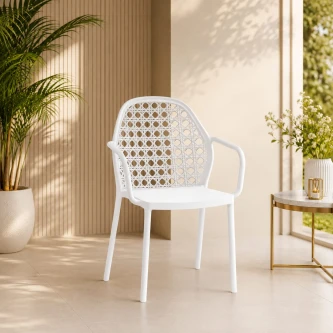 كرسي بلاستيك مفرد P-42 WHITE