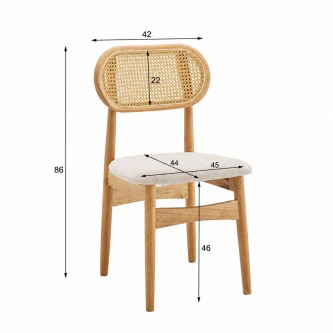 كرسي خشب مفرد XS-001 BEIGE