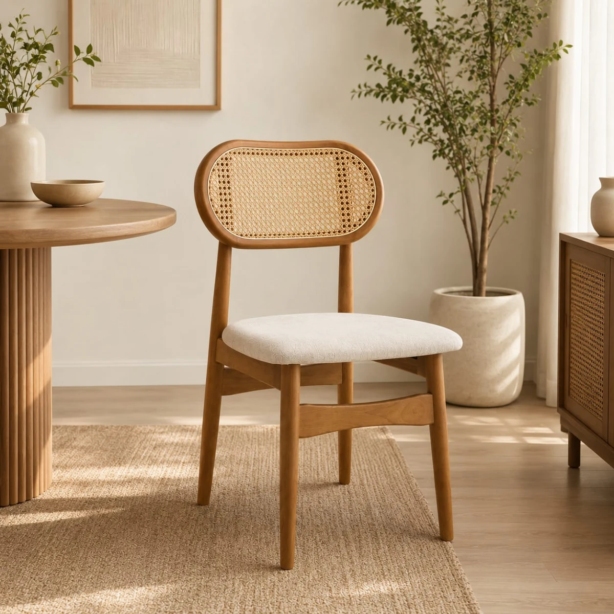 كرسي خشب مفرد XS-001 BROWN