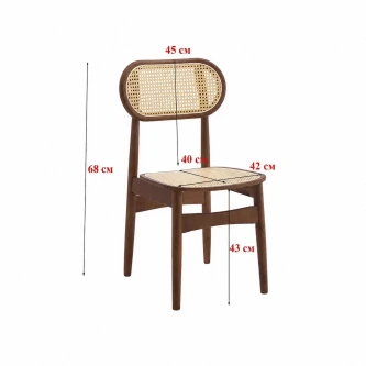 كرسي خشب مفرد XS-002 D.BROWN