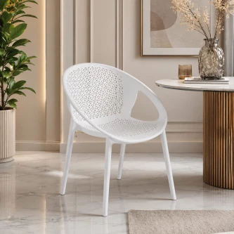 كرسي مفرد بلاستيك FC-103 WHITE