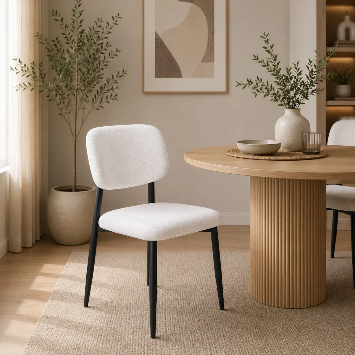 كرسي مفرد C-031 WHITE&BLACK
