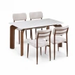 طاولة طعام رخام 4 كرسي M-027 BROWN/BROWN