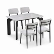 طاولة طعام رخام 4 كرسي M-027 GREY/GREY