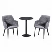 طقم كرسيين و طاولة 1+2 TS-02 GREY/BLACK