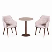 طقم كرسيين و طاولة 1+2 TS-02 WOOD/BROWN
