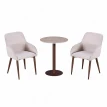 طقم كرسيين و طاولة 1+2 TS-03 WOOD/BROWN