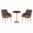 طقم كرسيين و طاولة 1+2 TS-03 BROWN/WOOD